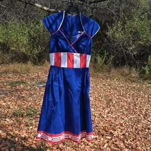 Captain America Dress size small Red White Blue